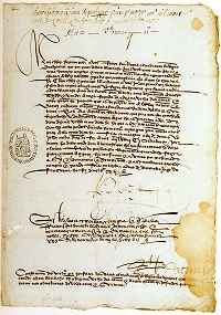 <b><br>Alvará de D. João III para<br>D. Martinho de Castelo Branco,<br> conde de Vila Nova de Portimão,<br>concedendo a dízima das<br> pescarias da vila. 1522</b>