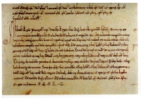 <b>Carta de privilégio a favor do Mosteiro<br> de Santa Cruz de Coimbra, 1217<br><i>Chancelaria de D. Afonso II</i></b>